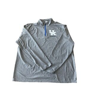 Kentucky Wildcats University Pullover 1/4‎ Zip Captivating Apparel 3XL Gray EUC